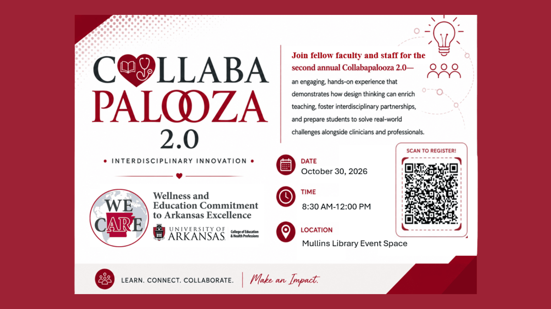 flyer for the Collabapalooza program