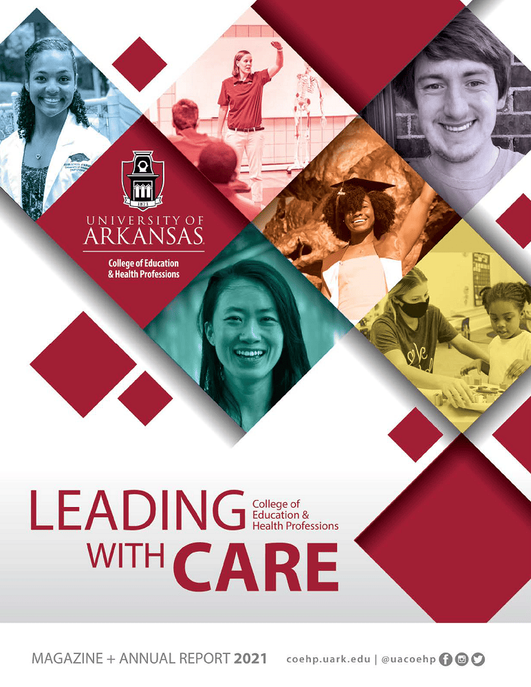 Cover of 2021 Leading with Care annual report-magazine