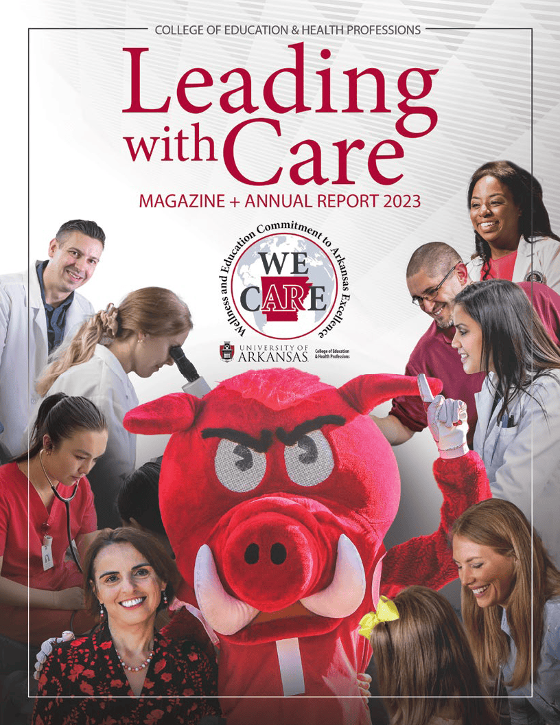 Cover of 2023 Leading with Care annual report-magazine