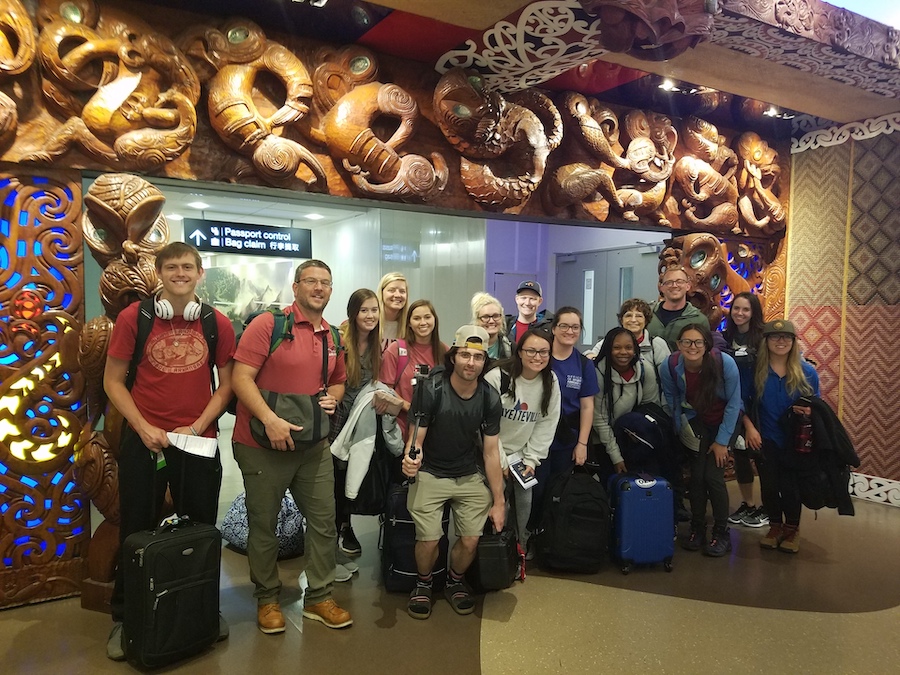 Students and faculty begin their Study Abroad program, Adventure Therapy and Leadership in New Zealand, in May 2018 in Aotearoa, the Maori name for their country.